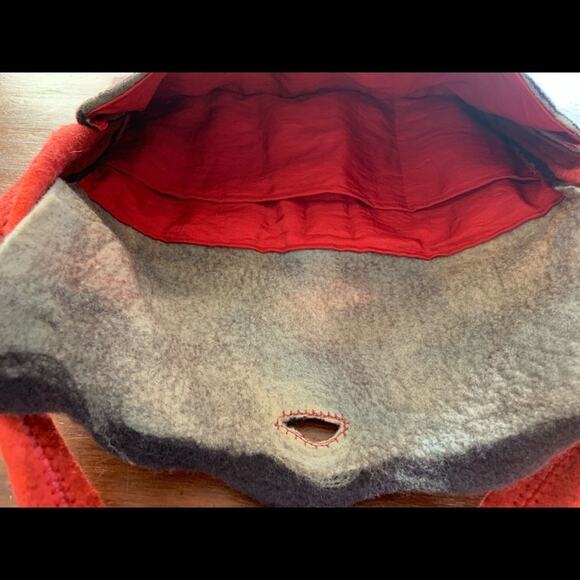 Maine made handcrafted fiber arts purse clutch bag from one lupine boutique! - Picture 8 of 9